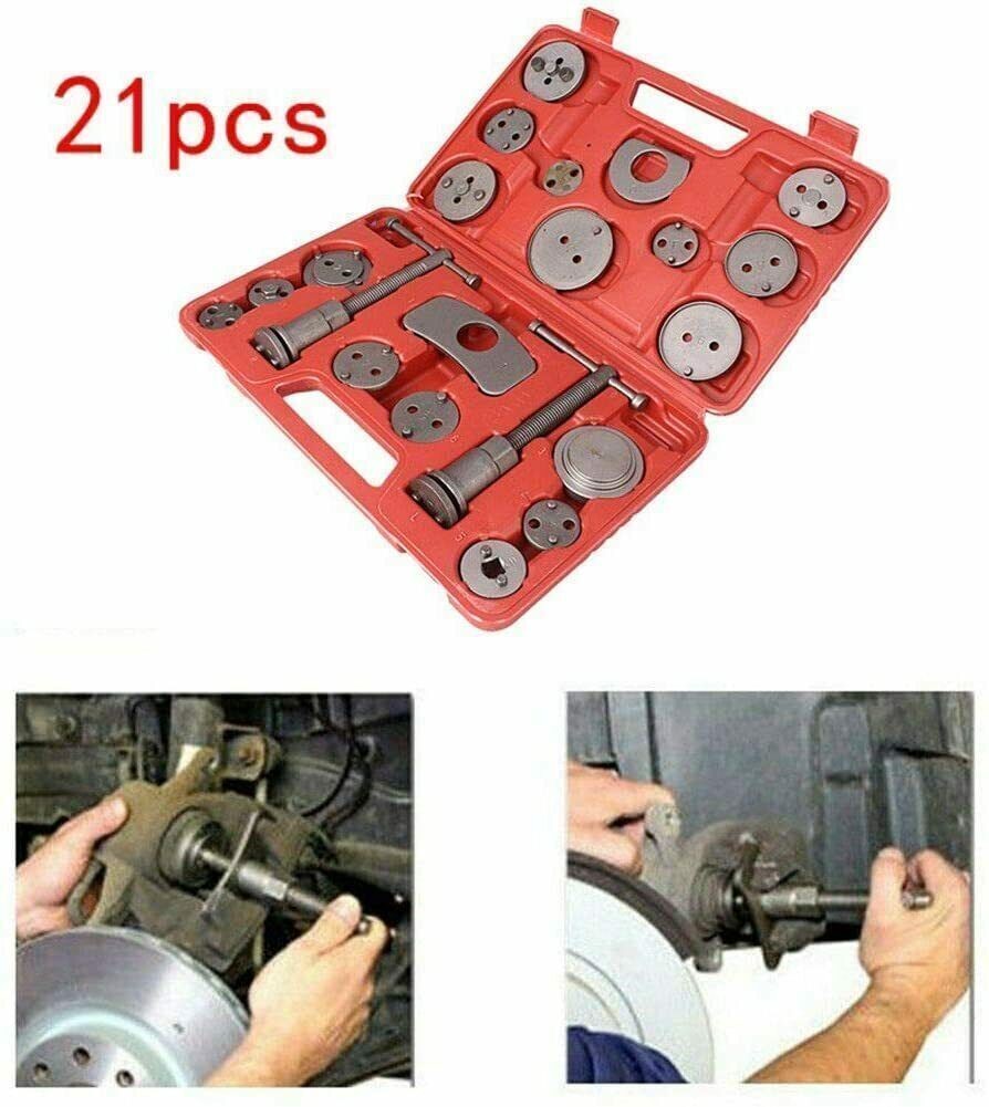 21pcs Disc Brake Caliper Wind Back Tool Brake Pad Piston Compressor Rewind