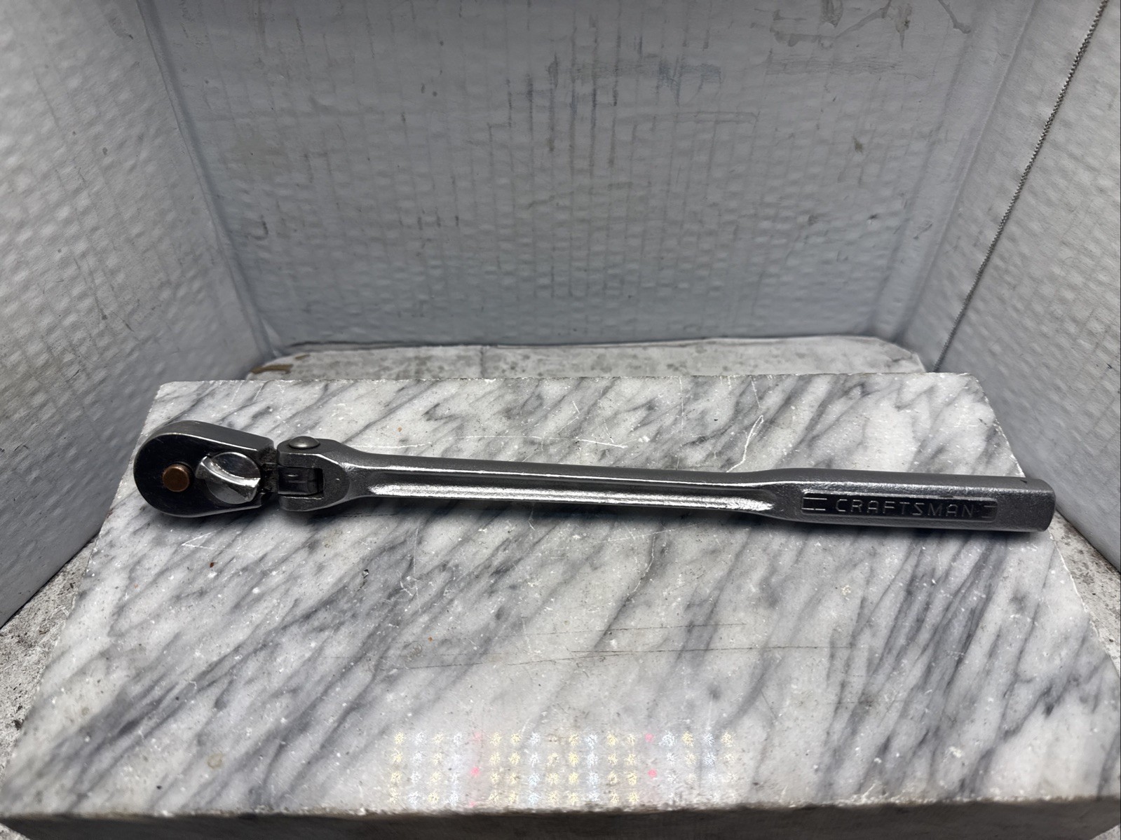 Vintage Craftsman 3/8” Drive Flex-Head Ratchet -V- Series 42791 🇺🇸