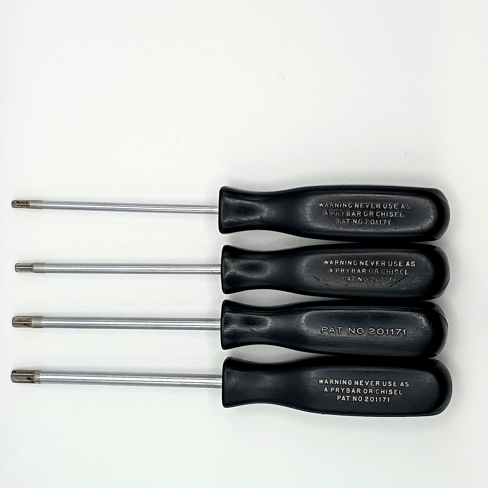» VTG «Snap-On 4pc SSTX Torx Screwdriver Set Hard Black Handle T15 T20 T25 T27