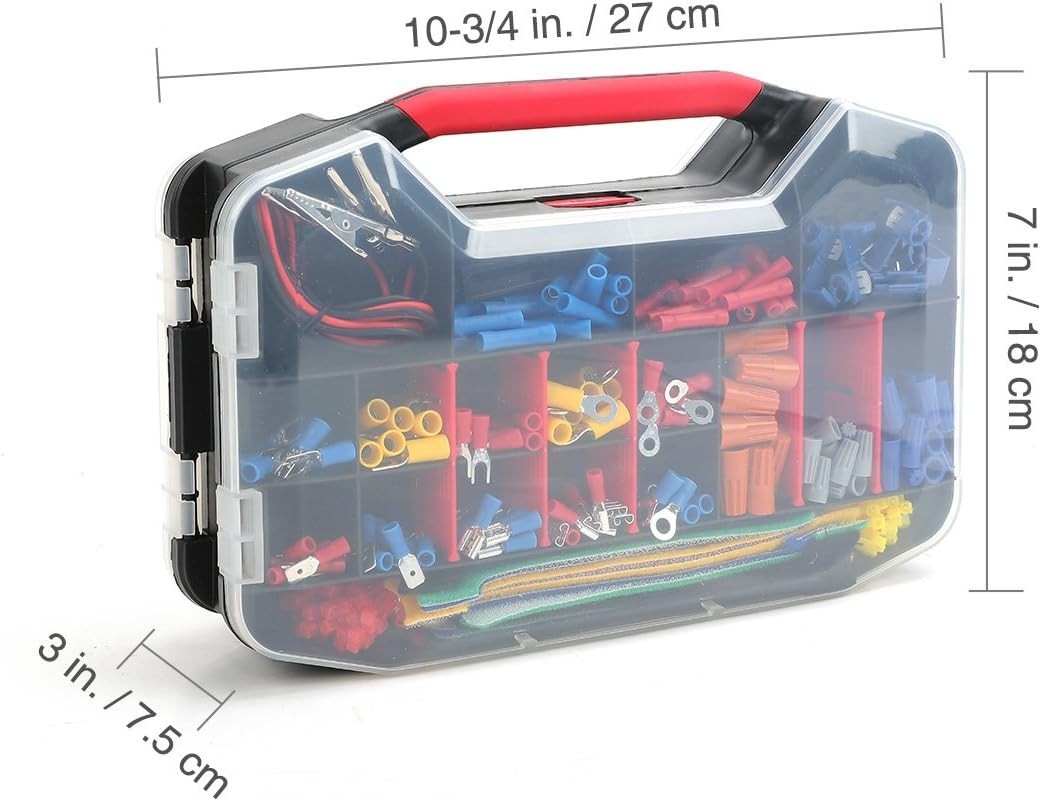 Pro-Grade 582-Piece Wire Connectors & Crimp Terminal Set with Easy Grip Tools