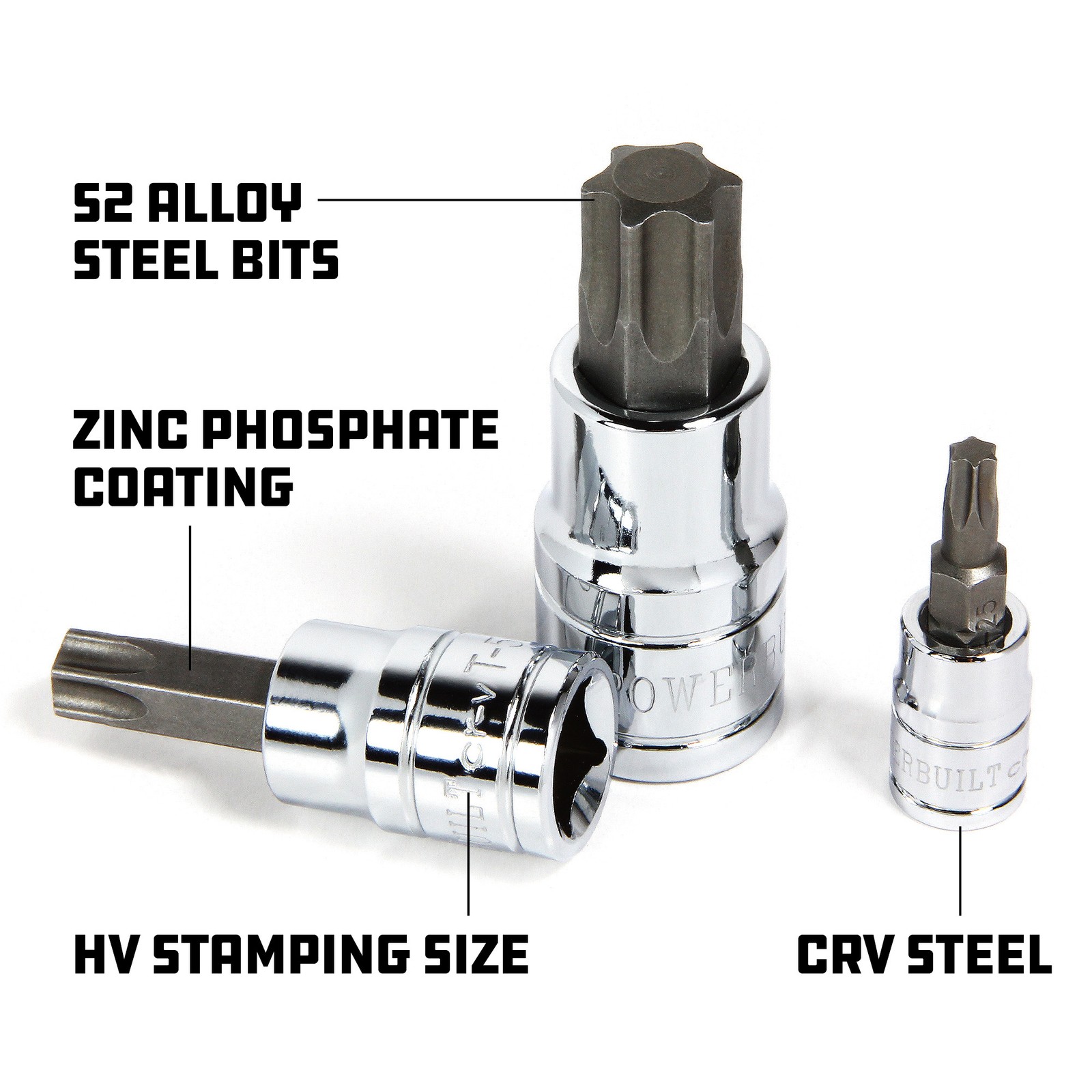 Powerbuilt 6 Piece 1/4 Inch Drive Torx Bit Socket Set – 640049