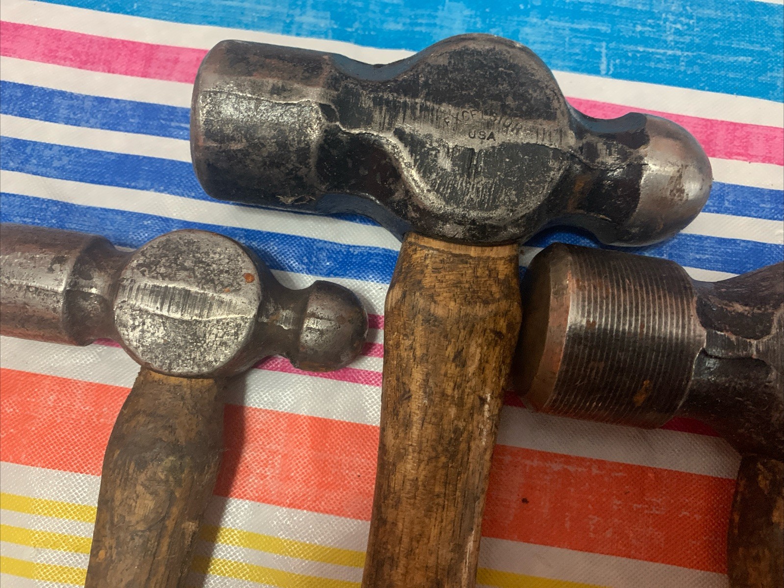Lot Of 5 Mechanic Hammers Vaughn Fairmount 156-G Excelsior Made In USA Peen