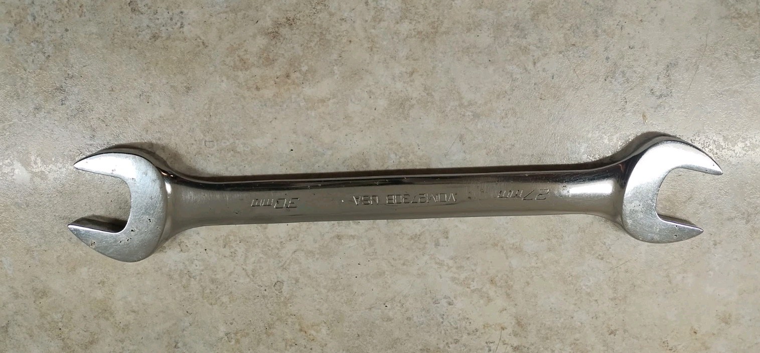 Snap On VOM2730B 27mm x 30mm Double Open End Wrench Made In USA
