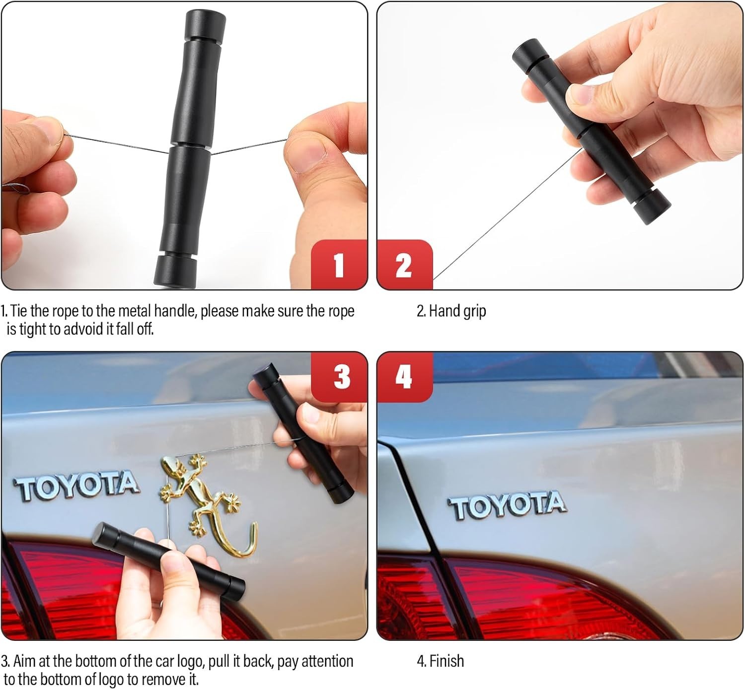 Universal Emblem Removal Tool for Vinyl Wrap Installation – 3PE Cables Included