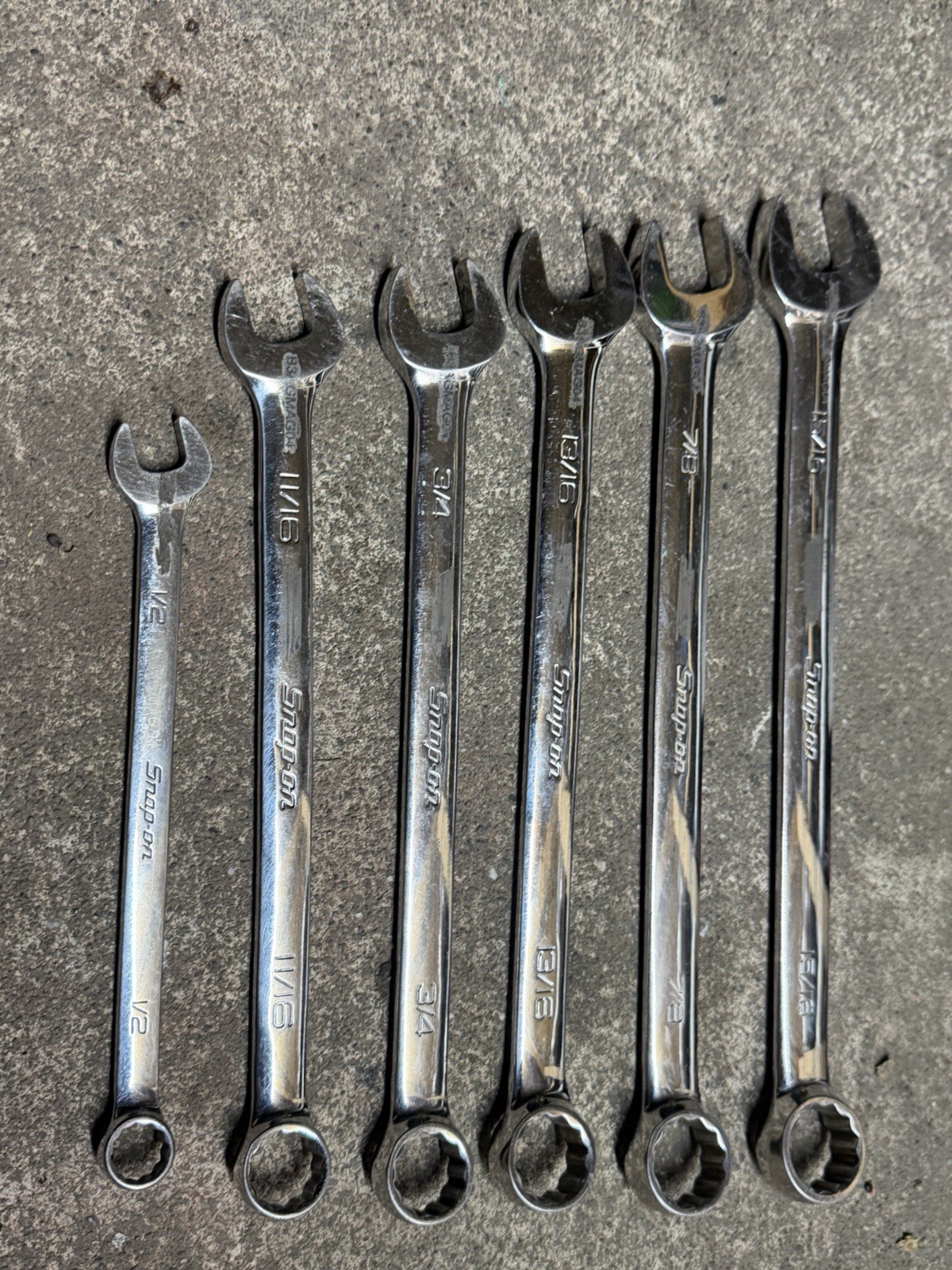 Snap On 5ps Tools Set OEX30B 15/16/7/8/13/16/3/4/11/16/1/2” Wrench USA