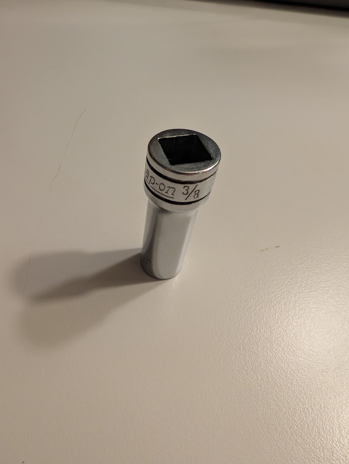 Vintage Snap On 3/8″ Drive 3/8″ 12PT SAE Deep Chrome Socket SF-121