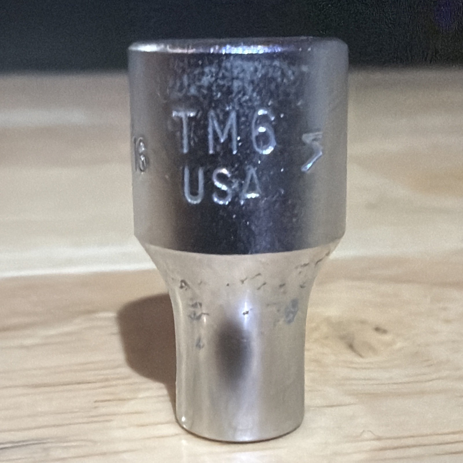 Snap On Tools 3/16″ Shallow Socket 1/4″ Drive 6 Point TM6 Vtg Made in USA
