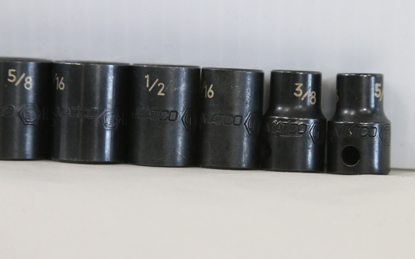 Matco SAE Standard 6 Point Impact Socket Set 5/16″- 3/4″ Pre Owned Free Shipping