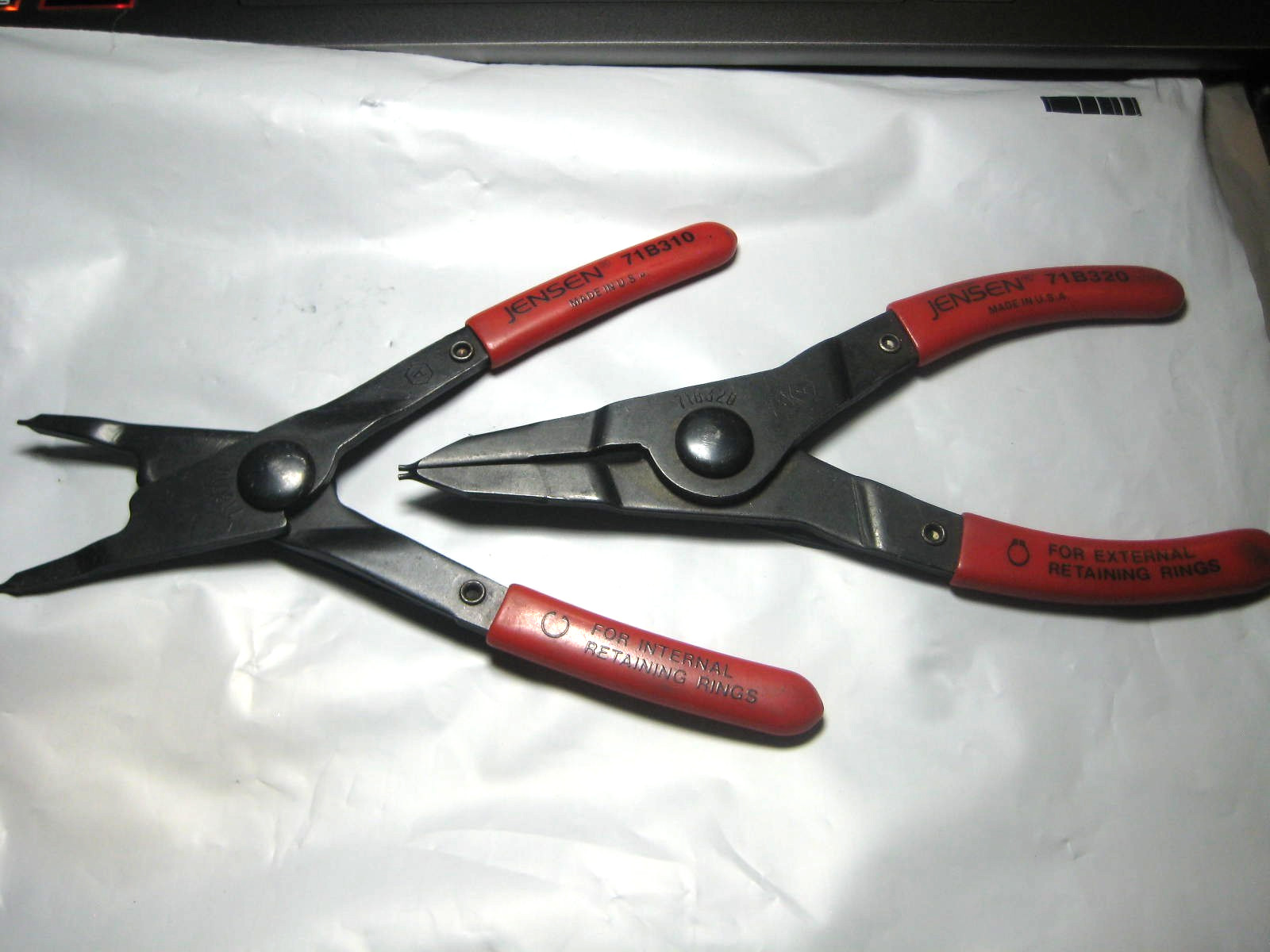 Jensen Tools Co. Internal and External Retaining Ring Plier Set