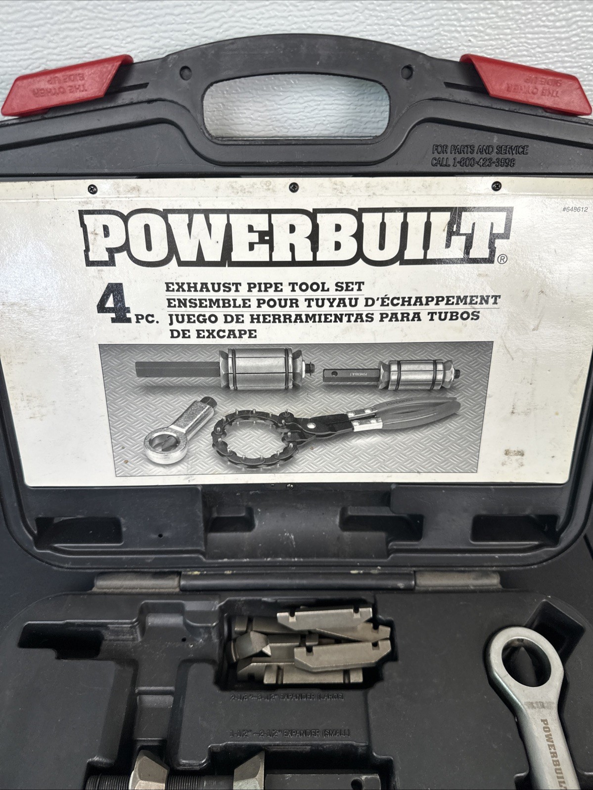 Powerbuilt 4 Piece Exhaust Service Set 648612 Not Complete
