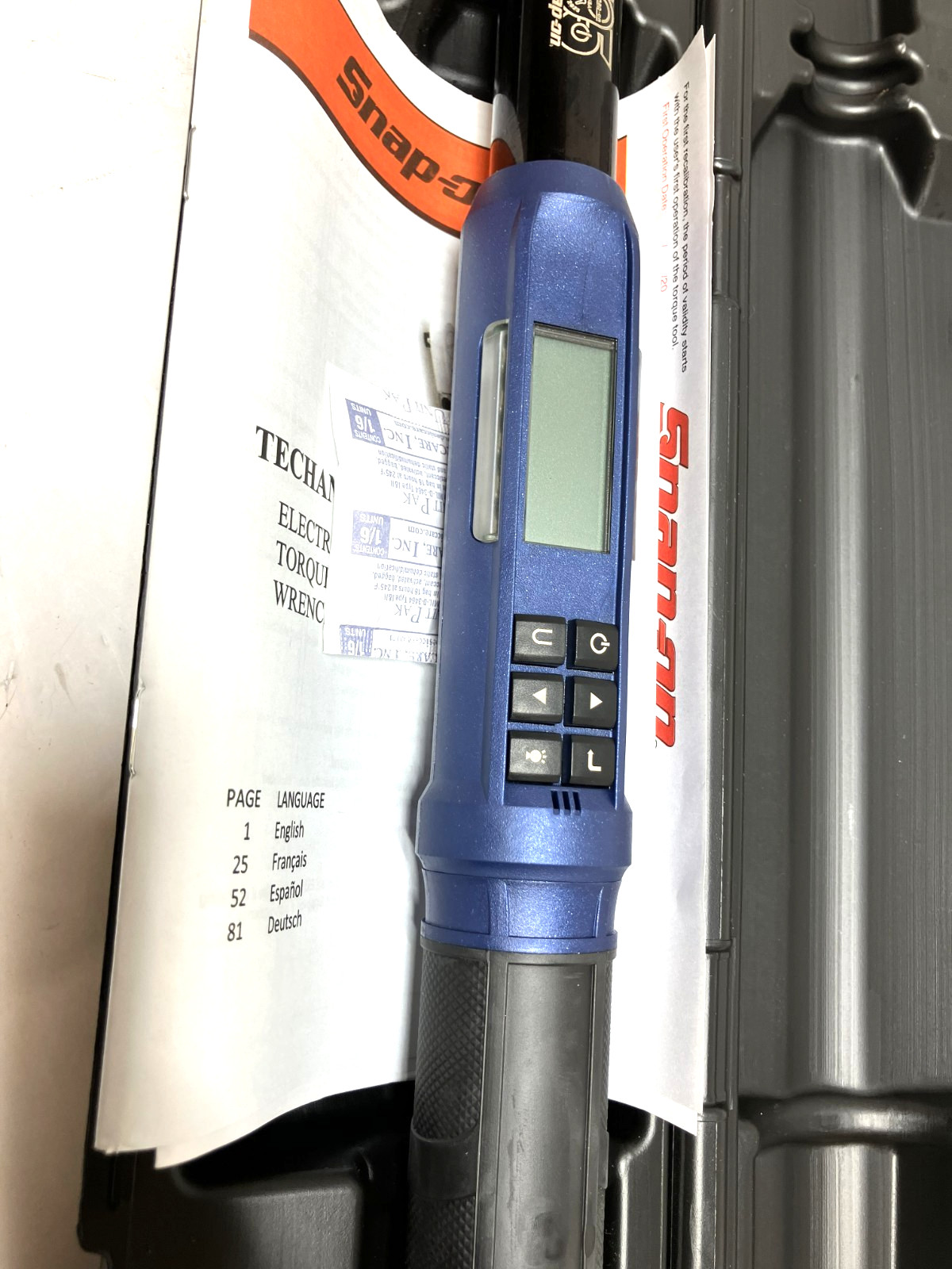 New Snap-on™ 3/8″ dr Flex Head 5 – 125 ft lb Digital Torque Wrench ATECH2F125VA5