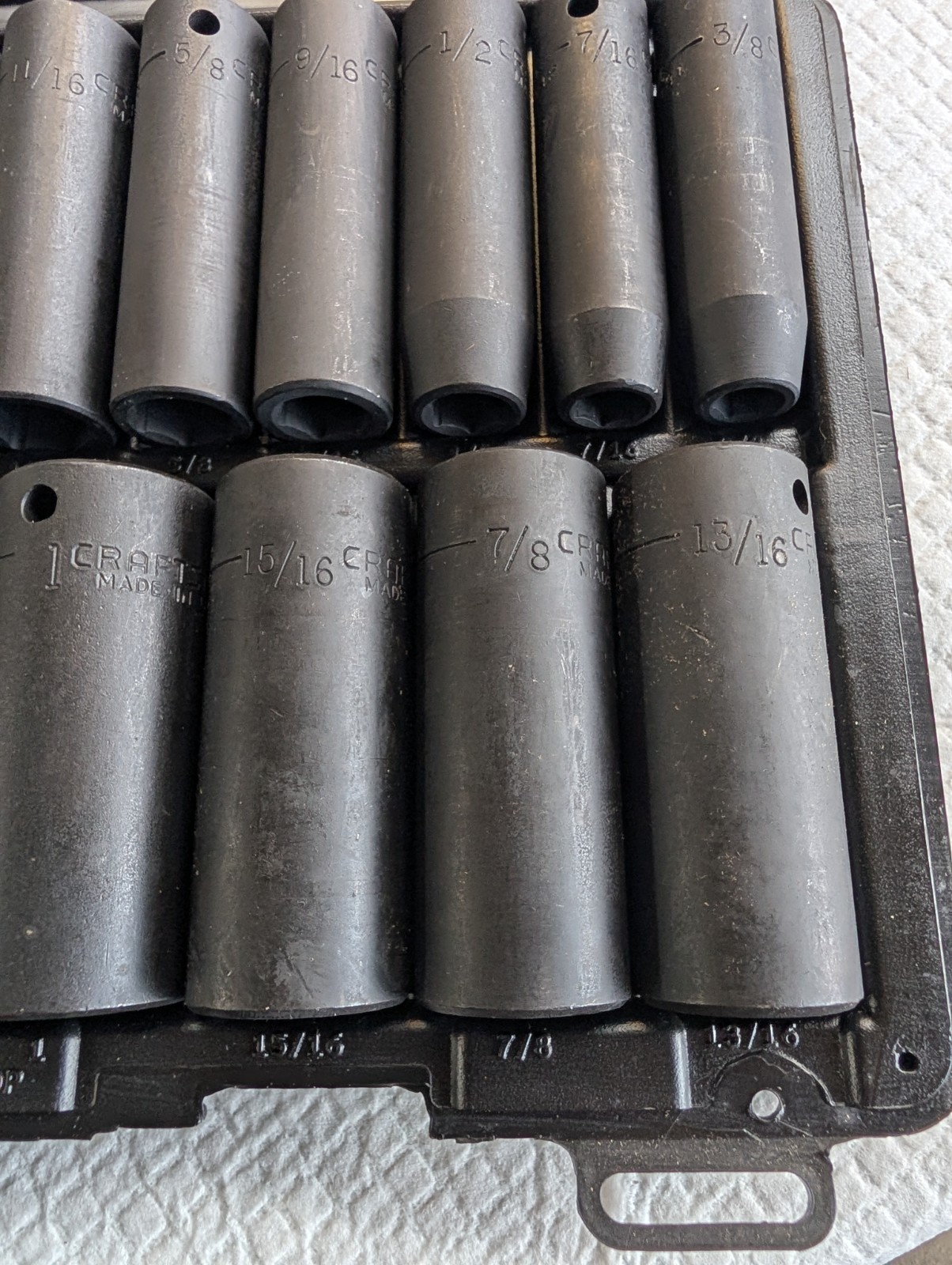 Craftsman USA 1/2″ Drive 12pc Deepwell Impact Socket Set(3/8″-1 1/16″)919440