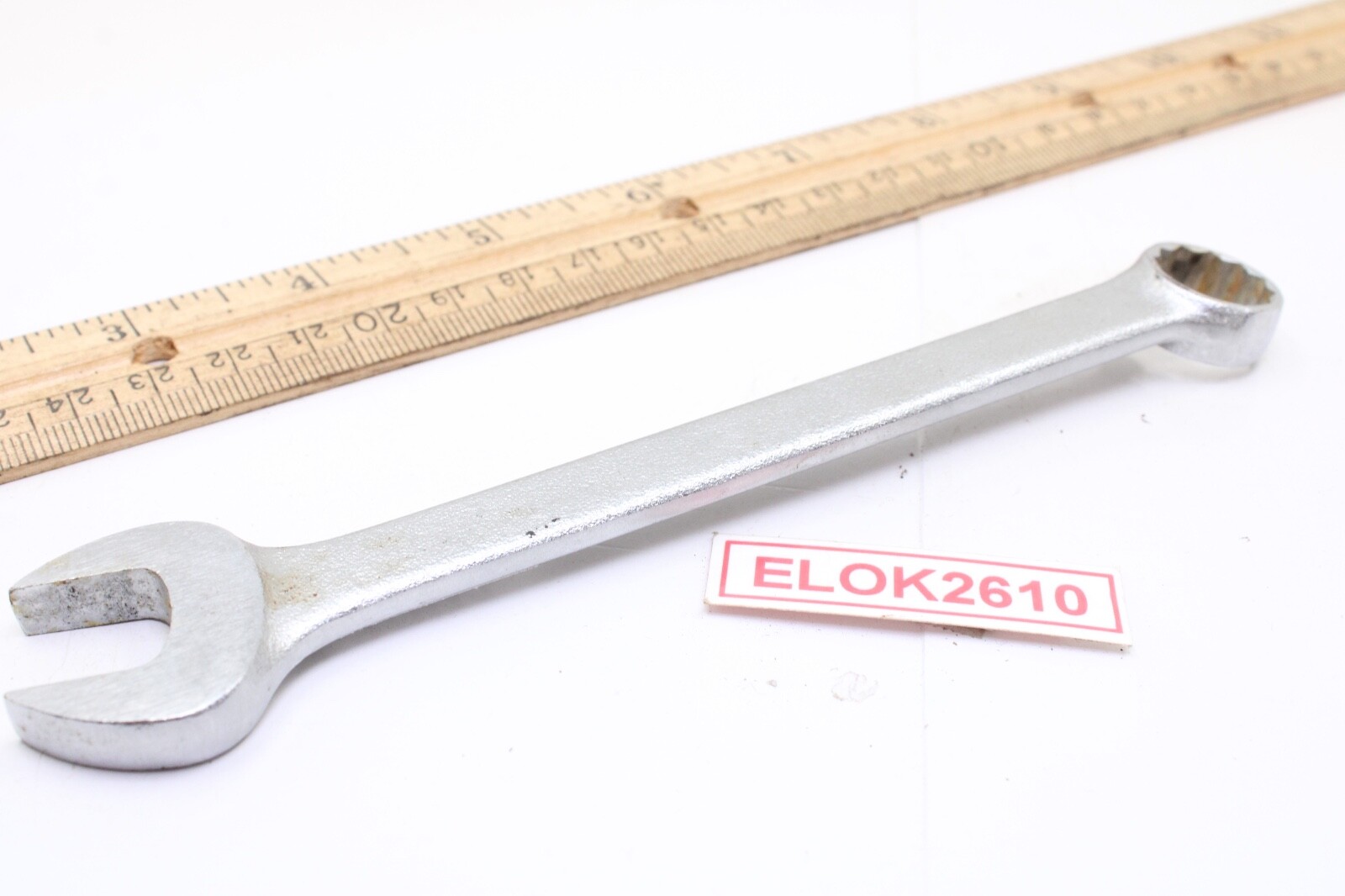 Snap-on OEXV180 9/16″ SAE Satin Chrome Short Combination Wrench USA