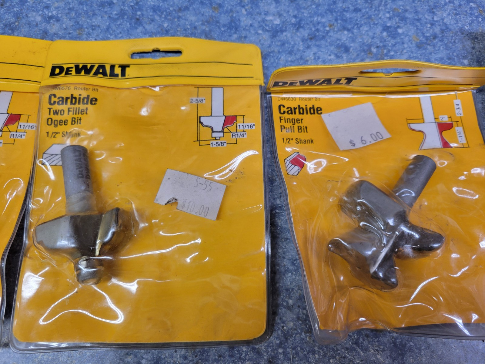 Dewalt USA NOS 22-Piece 3/8″ and 1/2″ Shank High Quality Carbide Router Bit Lot