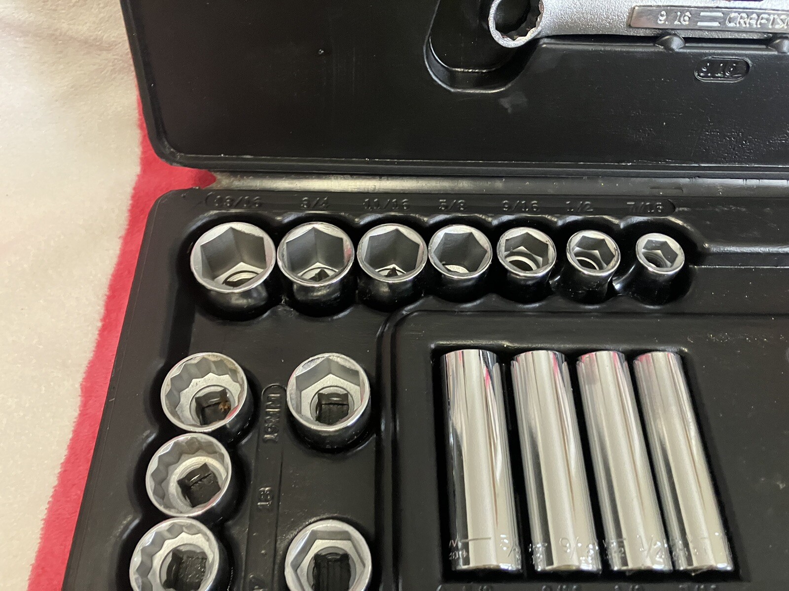Vintage Craftsman 107pc Mechanics Tool Set USA USED SAE Metric 1/4” 3/8” 1/2” Dr