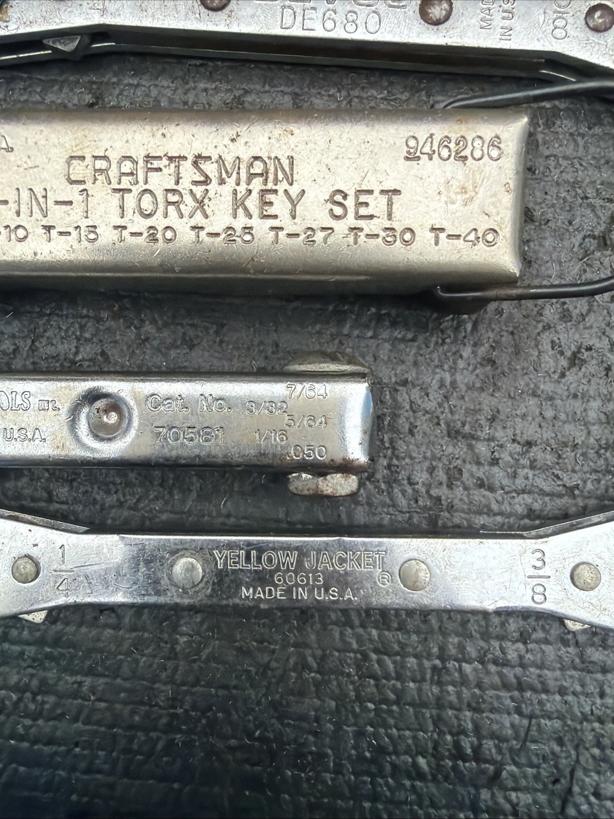 9pc USA Tool Lot Matco OTC Allen Craftsman Klein Devco Wrench Torx Socket Eklind