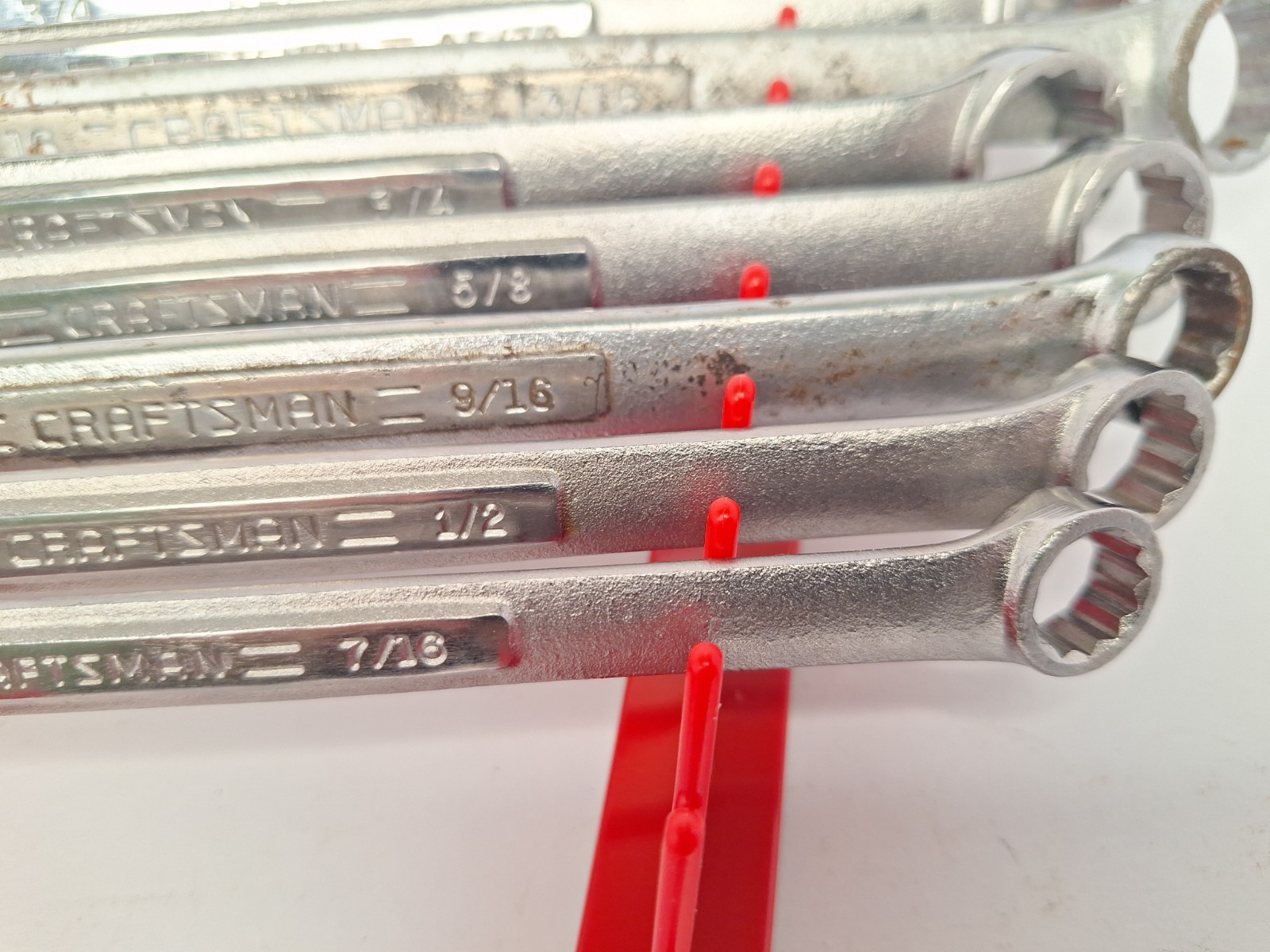 SEARS CRAFTSMAN USA VV 9PC SAE DOUBLE BOX END WRENCH SET 3/8″ to 1″*READ* (C1)