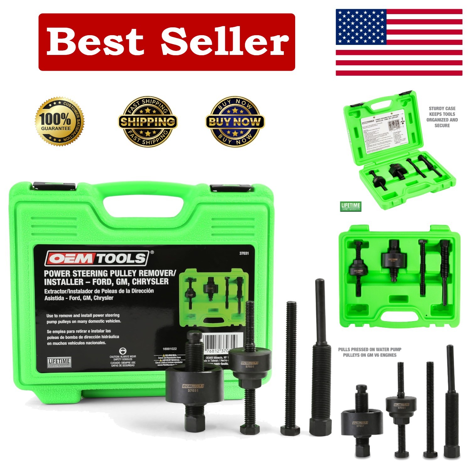 Comprehensive Power Steering Pulley Tool Set for Efficient Automotive Repairs