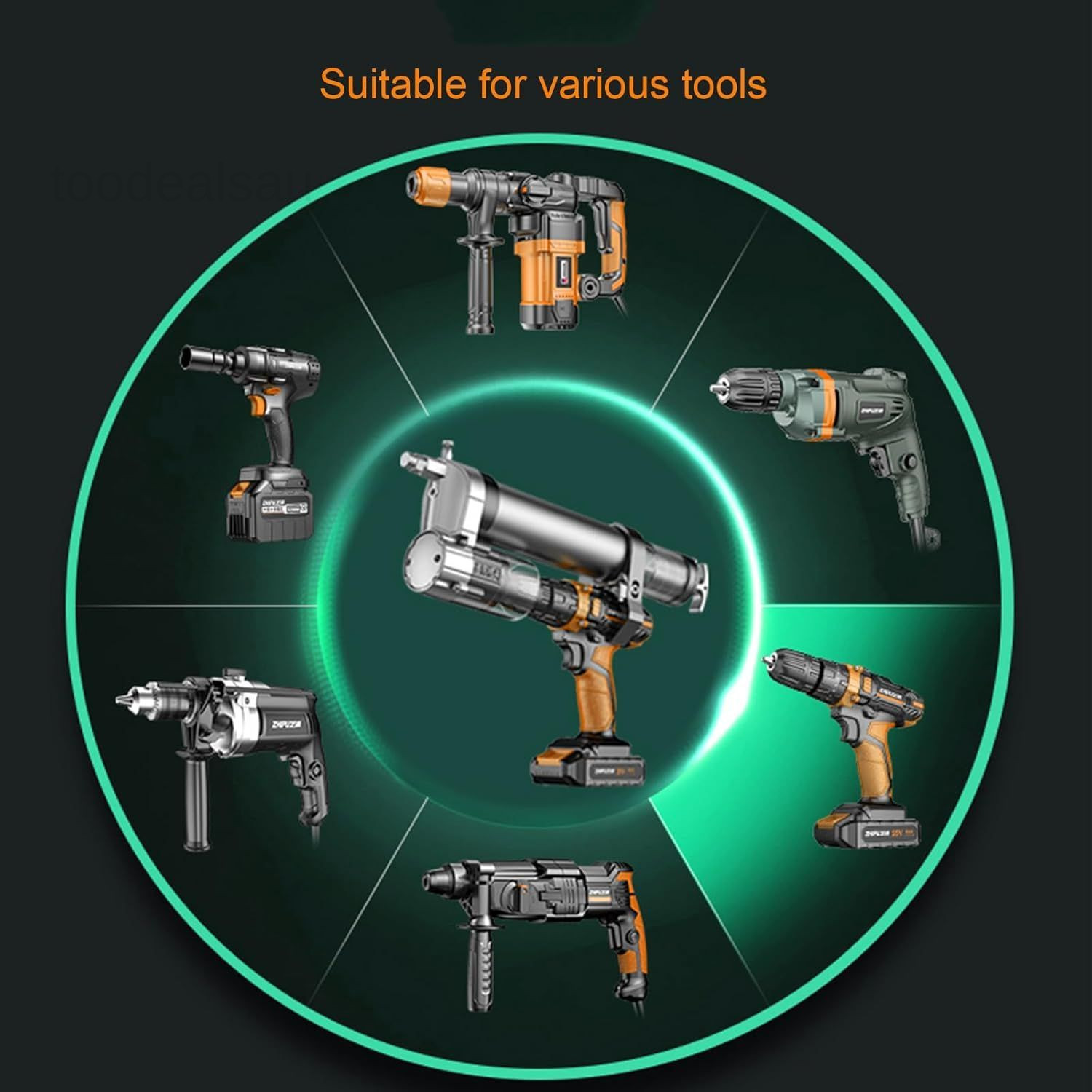Grease Gun Adapter,Convert Pneumatic Tool, Cordless Drills and Impact Drivers