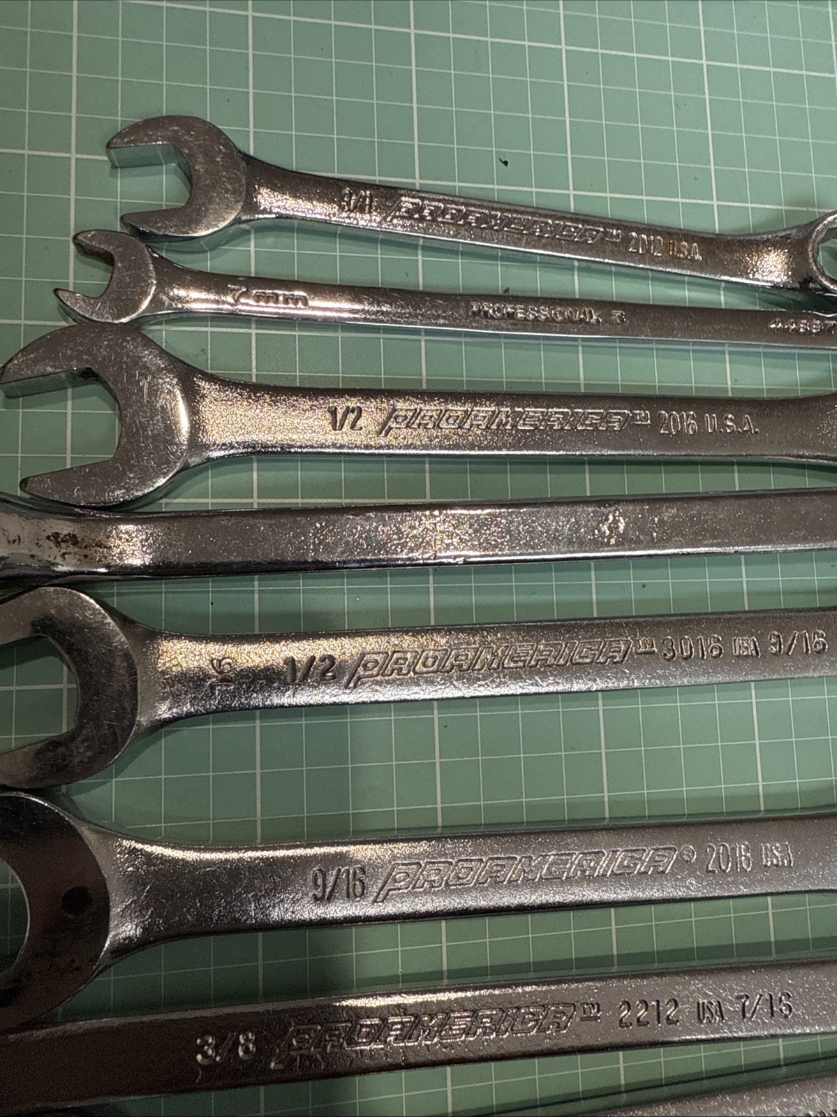 10PCS 3/8-11/16 Combination Wrench Proamerica 12 pt