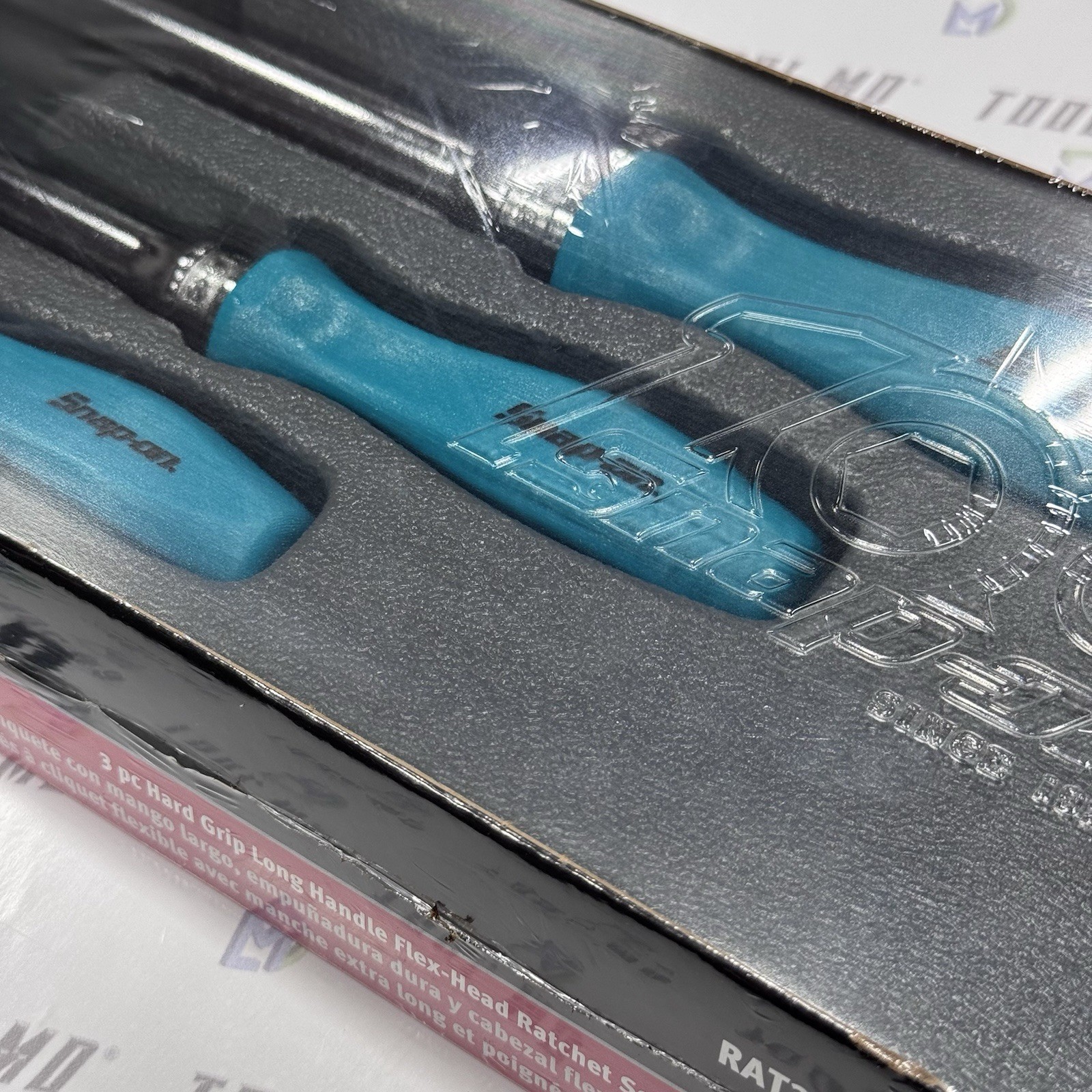 Snap-on Tools USA NEW RARE TEAL 3pc 100th Anniv FLEX Ratchet Set RAT3HLFDCE