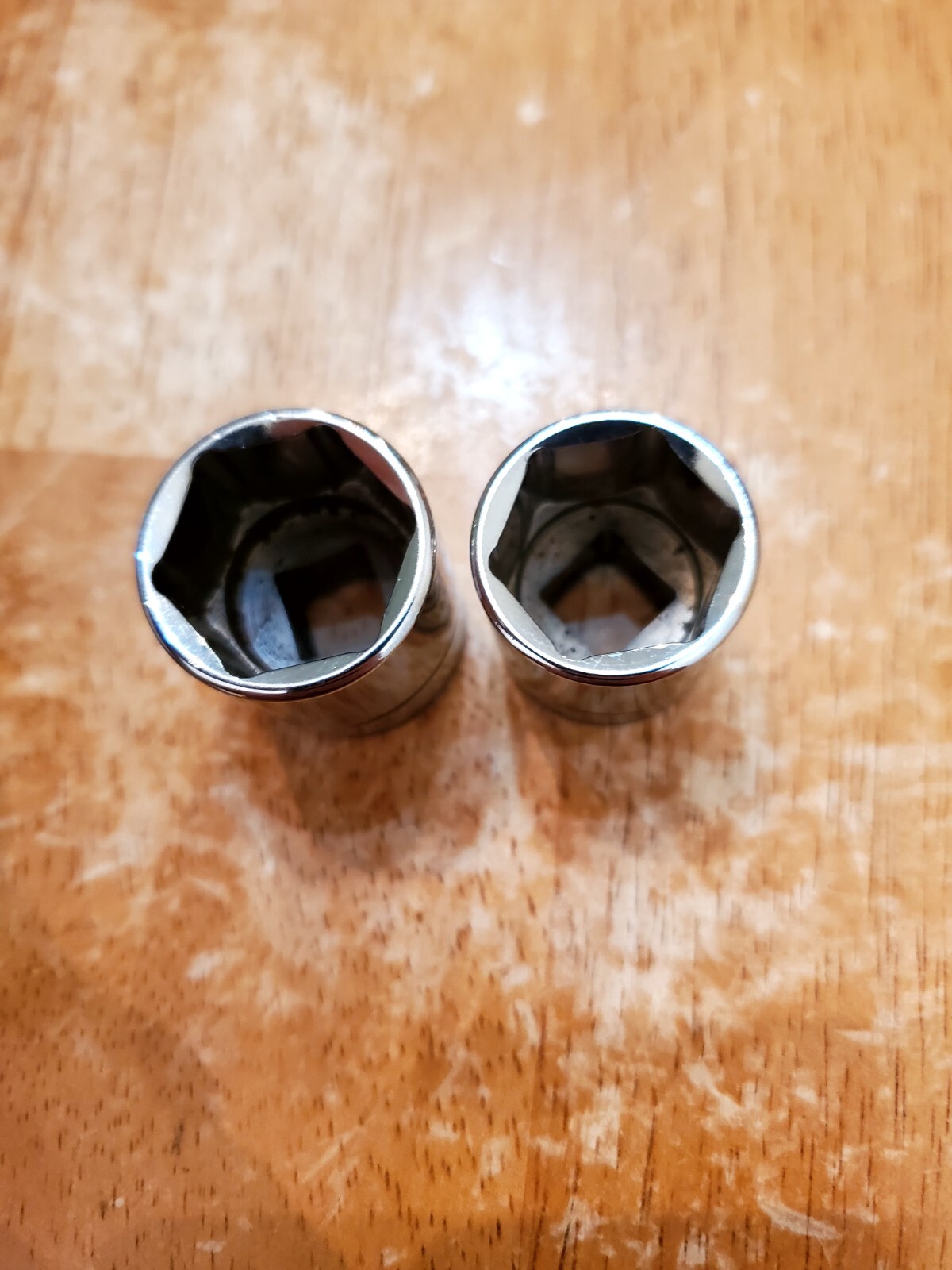 Snap On 3/8″ Drive 11/16″ 3/4″ 6PT SAE Shallow Chrome Sockets Lot Of 2
