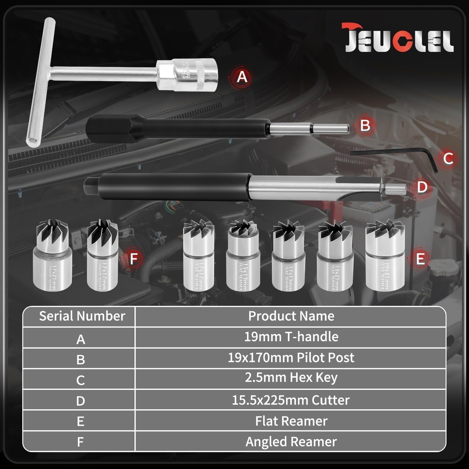 11PCS Diesel Injector Seat Cutter Tool Set Compatible with BMW Mercedes-Benz