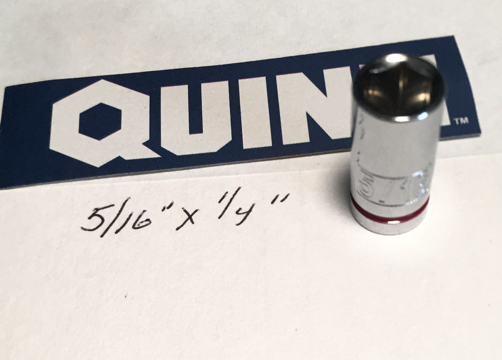 Quinn 5/16″ x 1/4″ Dr Standard Socket. 6 Point Free USA Shipping