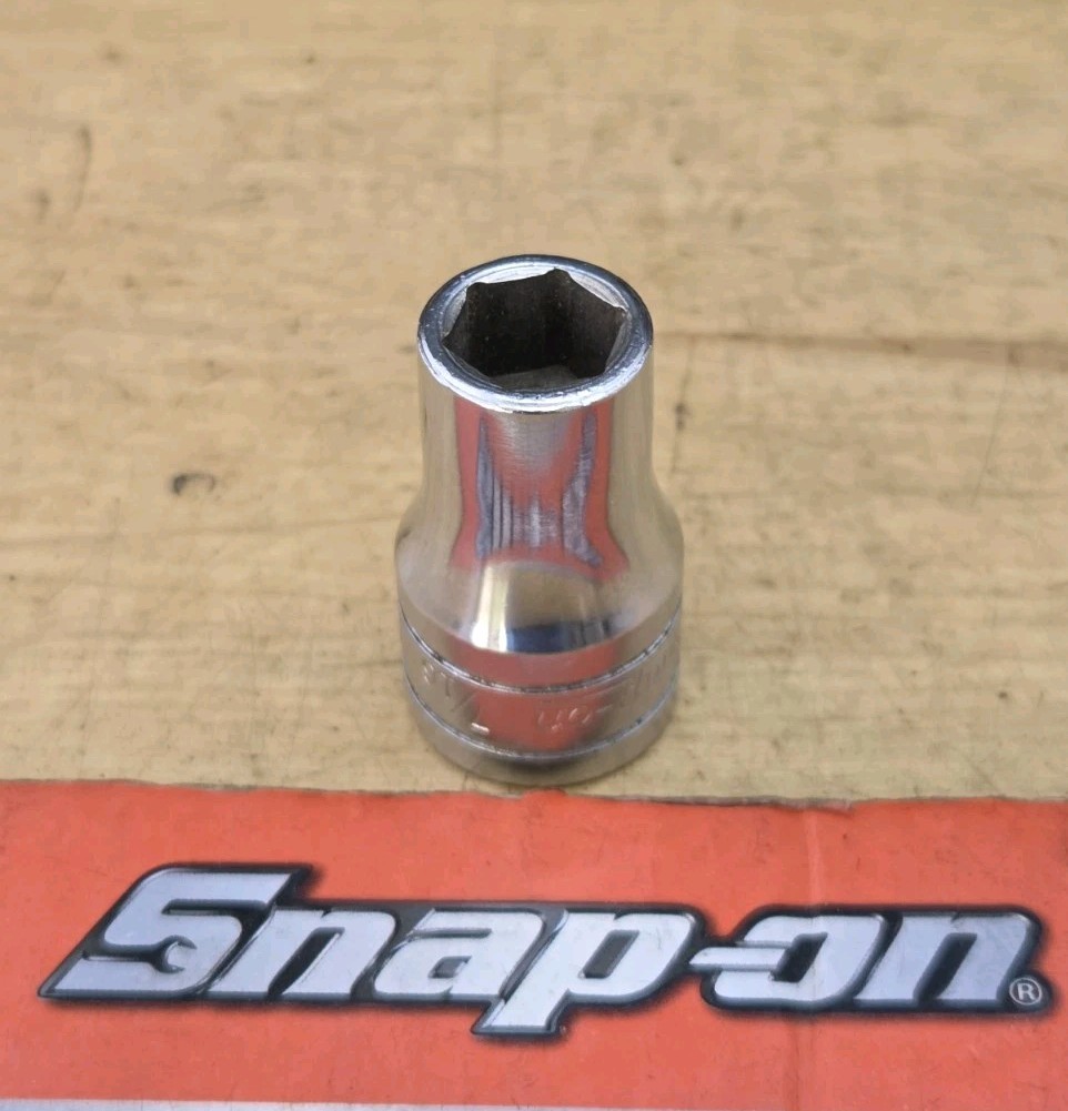 Snap On TW141 – 1/2″ Drive 7/16″ Shallow 6Pt Chrome Socket. NOS