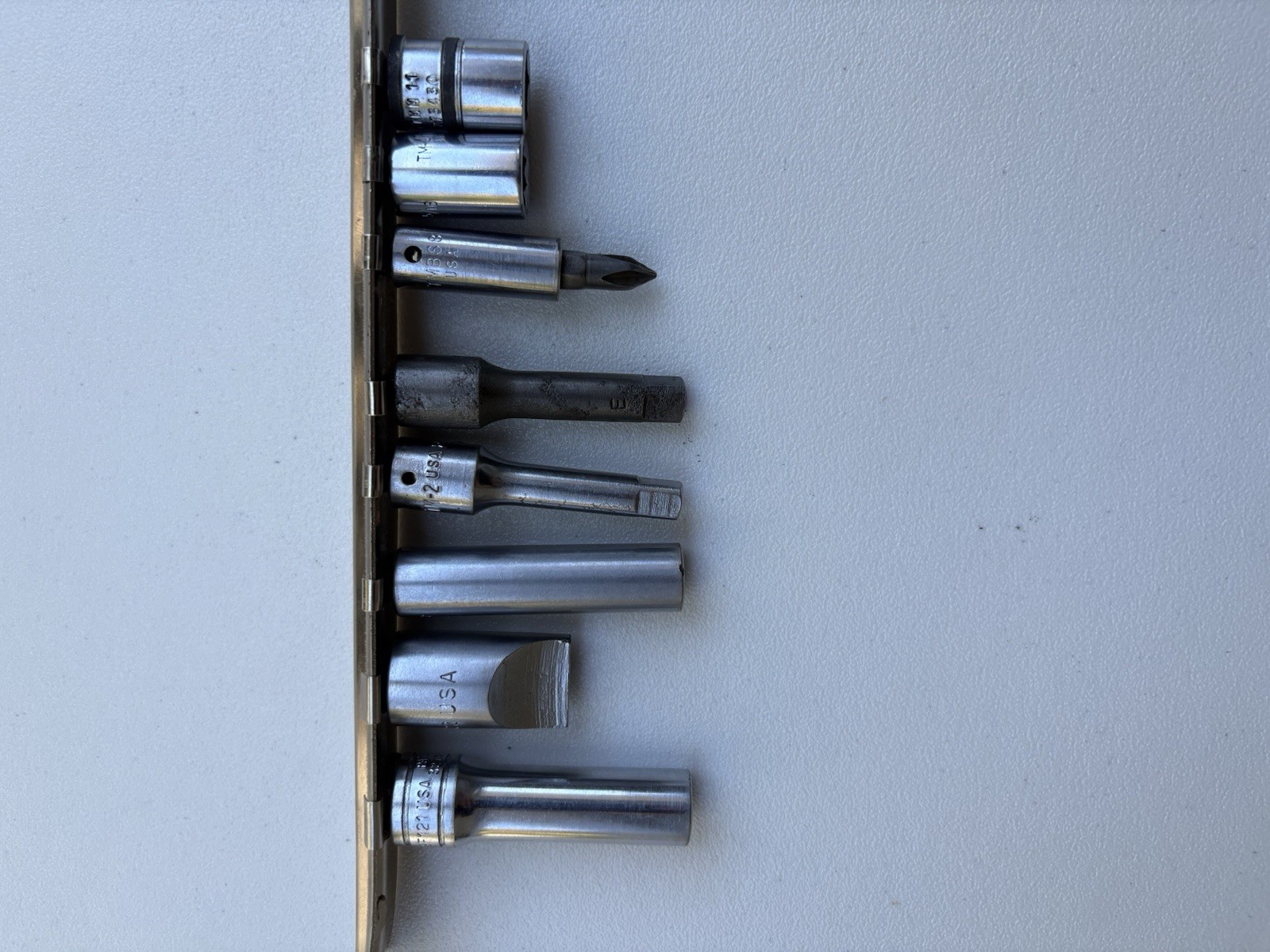 Snap-on 8 Piece 1/4” & 3/8” Drive -Sockets, Extensions & Adapters- USA Made