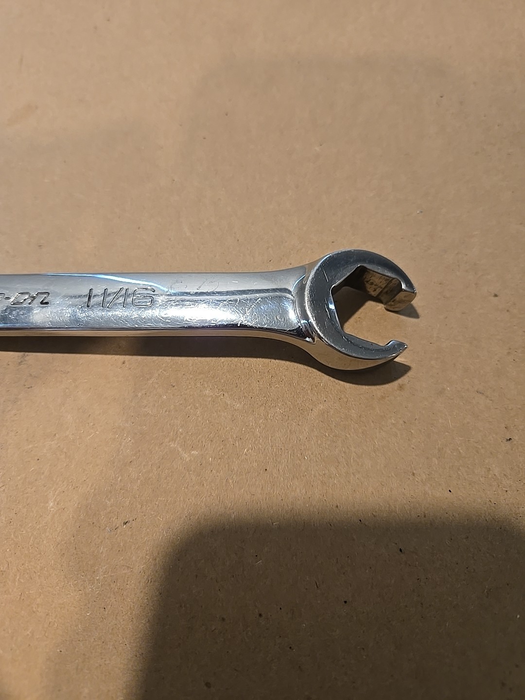 Snap On 5/8″-11/16″ 6PT SAE Chrome Flare Nut End Wrench USA RXFS2022B