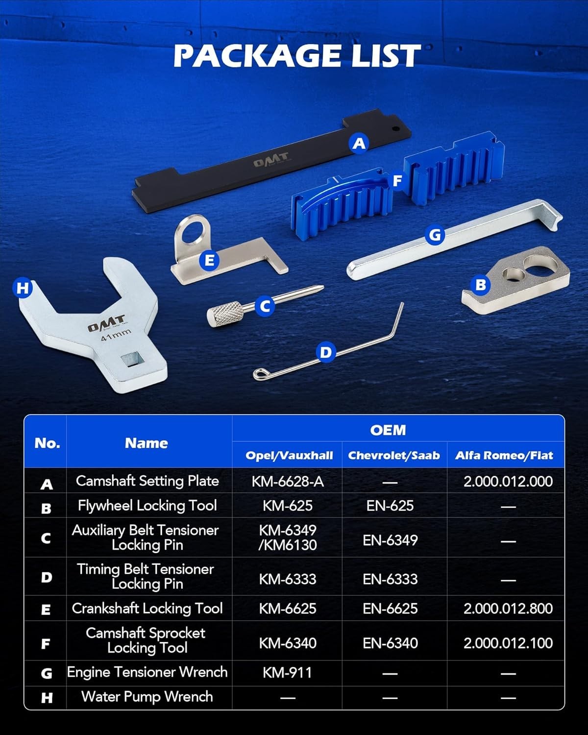 Portable Camshaft Tool Kit for Accurate Timing on Chevrolet, Fiat, Alfa Romeo