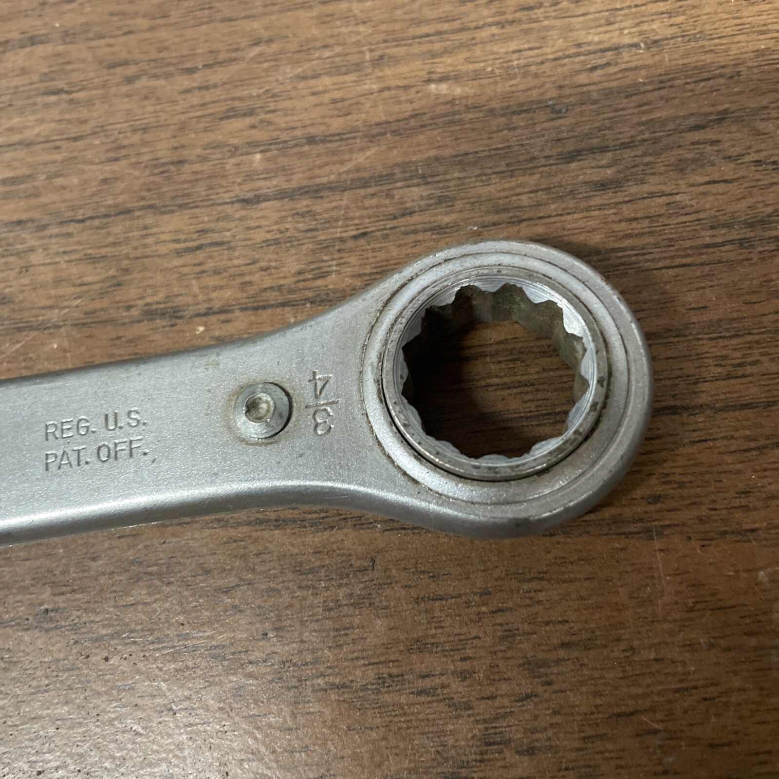 Craftsman 5/8″ x 3/4″ Box End Ratcheting Wrench Made in USA Vintage