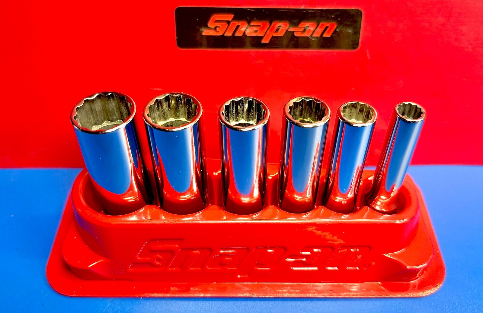 Snap-On Tools 1/4″ Drive SAE 12-Point Deep Essential Socket Set EXCELLENT COND.