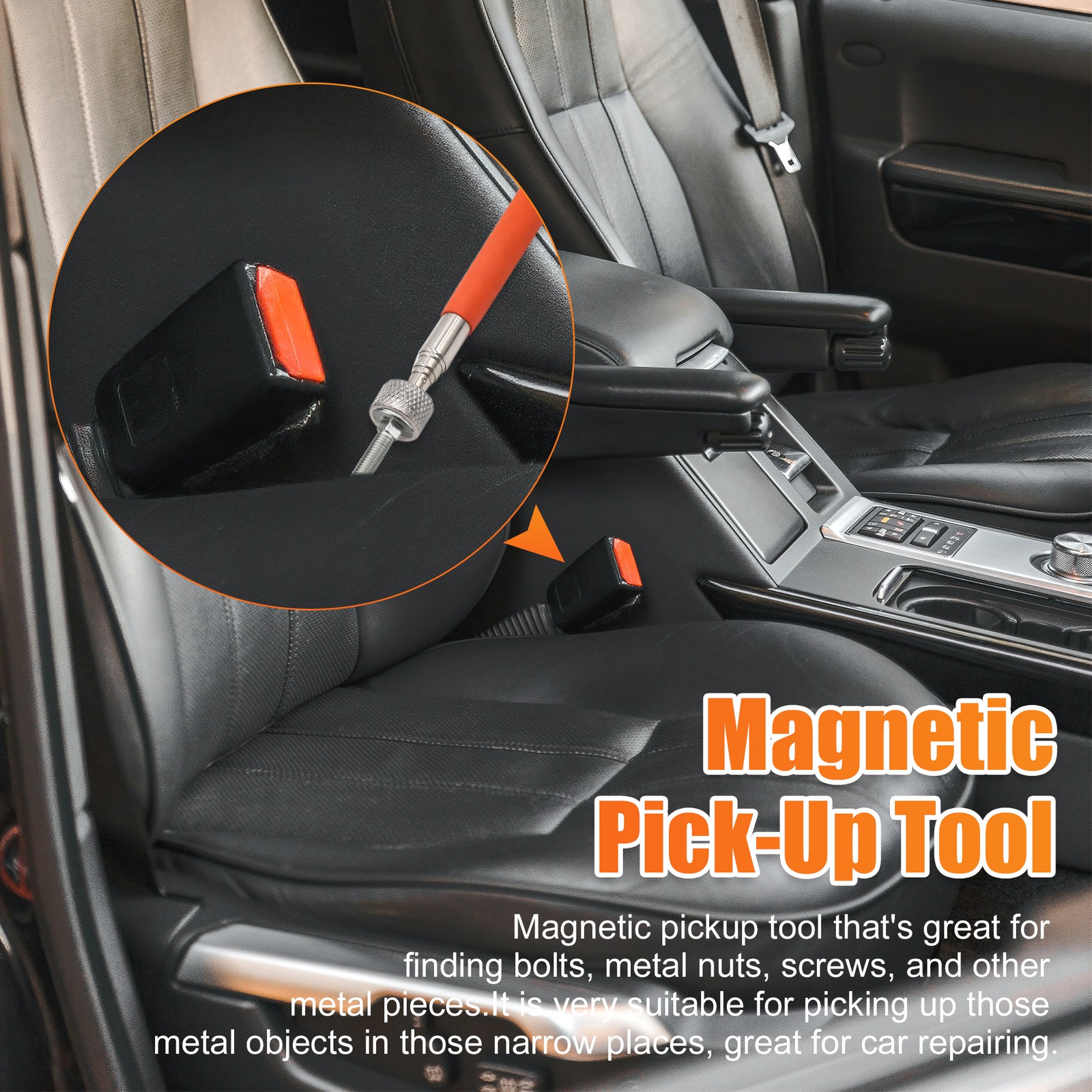30.7″ Length Telescopic Magnet Magnetic Pen Pick Up Rod Stick Handheld Tools