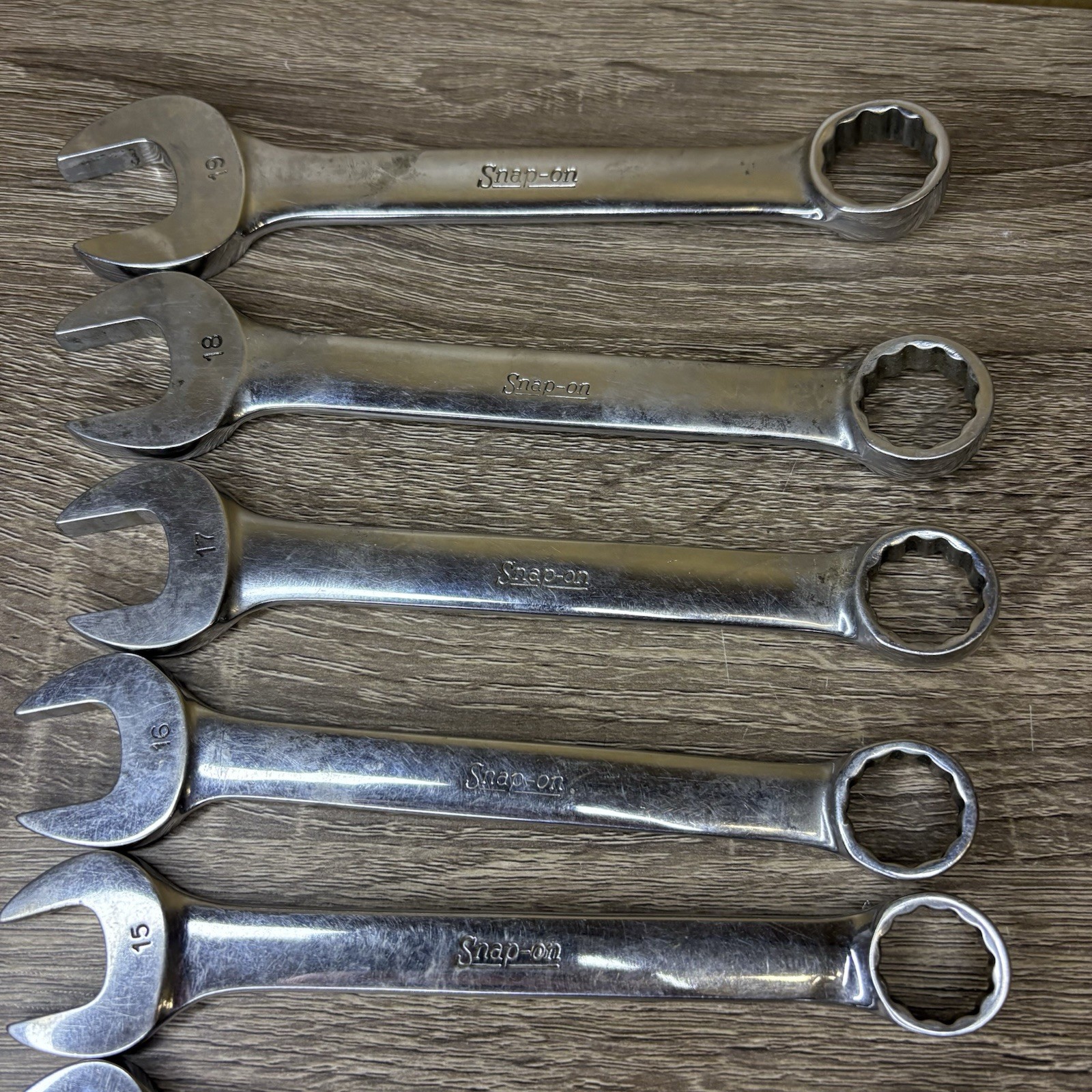 Snap-on 12pc Metric 12pt Flank Drive Short Combo Wrench Set OEXM6-OEXM19 6-19mm