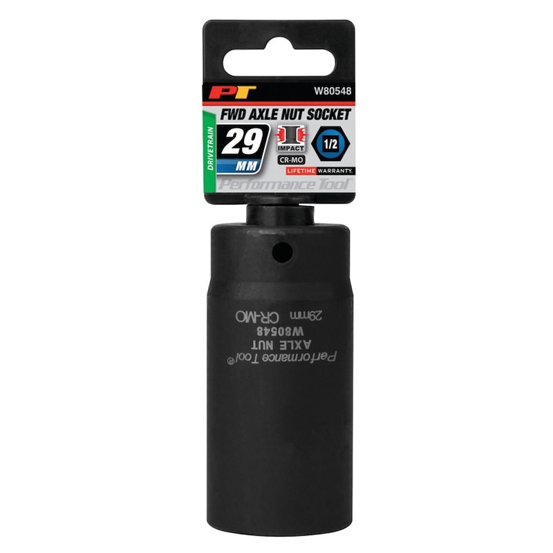 Performance Tool W80548 Socket; 1/2 Inch Drive; 29 Millimeter; Metric; Front Whe