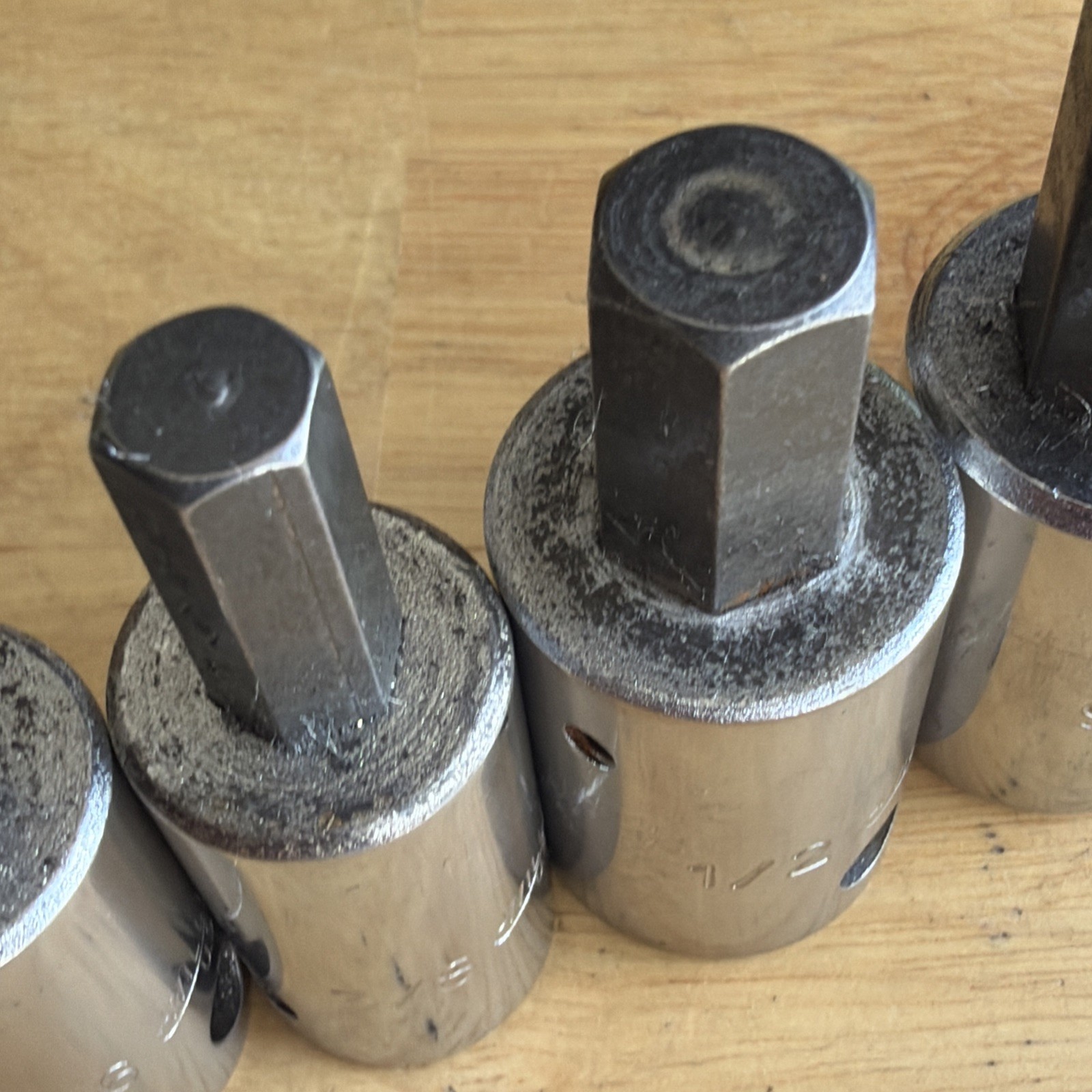 Williams SAE Hex Bit Driver Socket Set 1/2″ Drive 1/4″ to 5/8″ 6pc USA READ!
