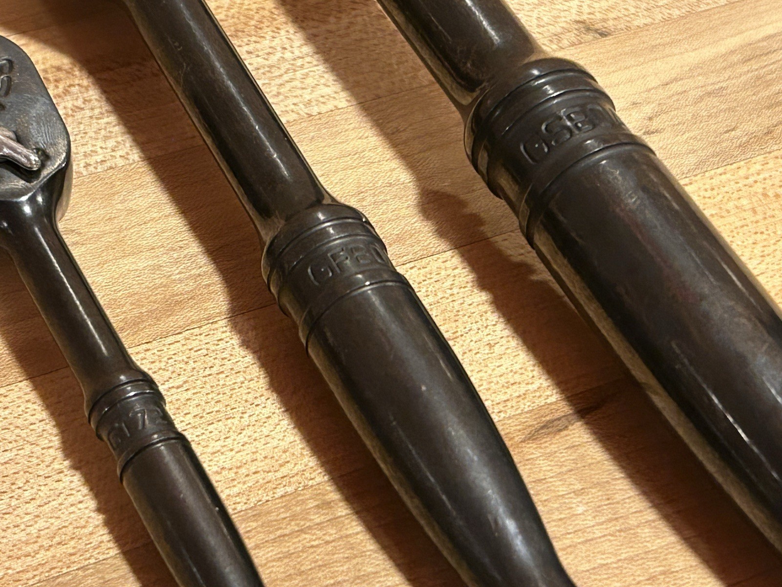 Snap-on Tools | 3pc Black Industrial Finish Ratchet Set | GT72 GF80 GS80A | USA