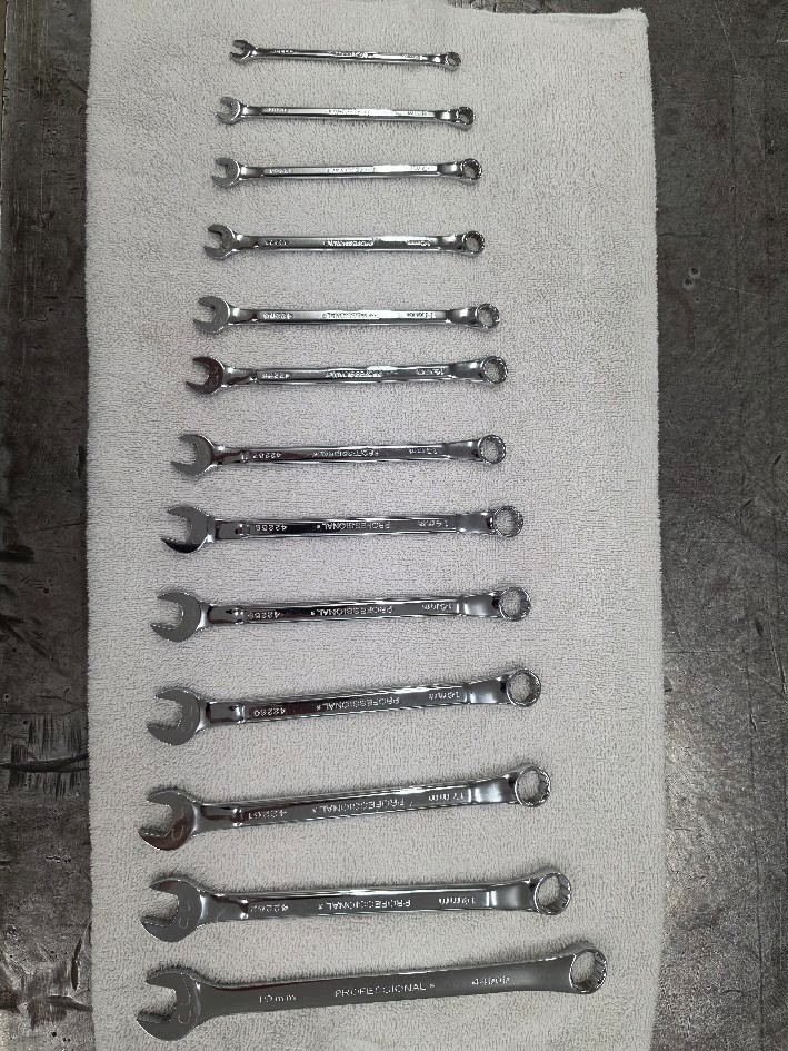 Craftsman Professional Series Full Polish 12pt Metric Combination Wrench Set