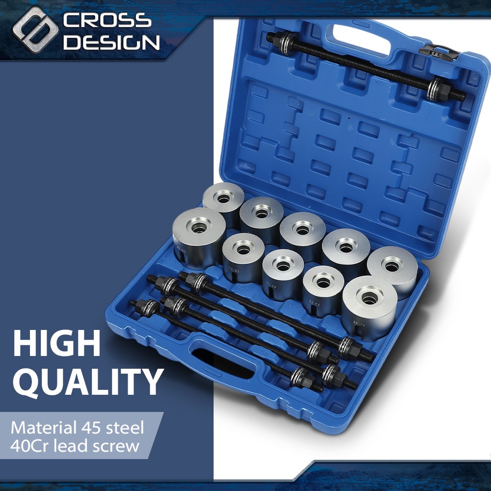 Universal Press & Pull Sleeve Kit Bush Bearing Removal Insertion Tool Set 27PCS