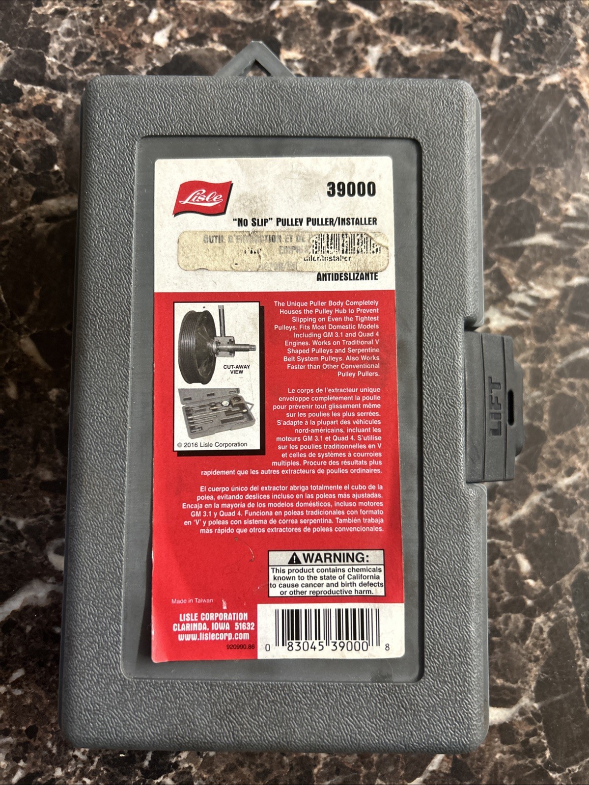 LISLE No-Slip Pulley Puller LIS39000 In Case