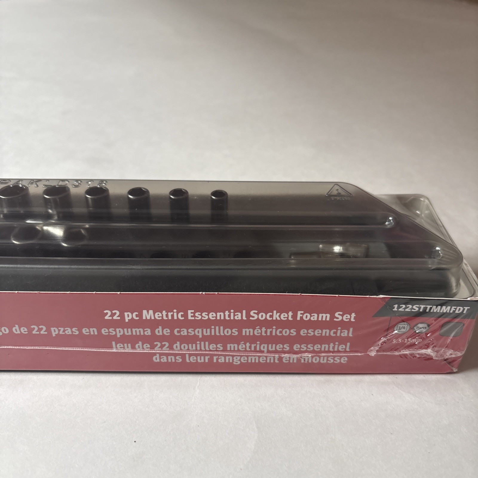 Snap-on 122STTMMFDT 22pc 1/4″ Metric 5.5-15mm Shallow & Deep Socket Set In Foam