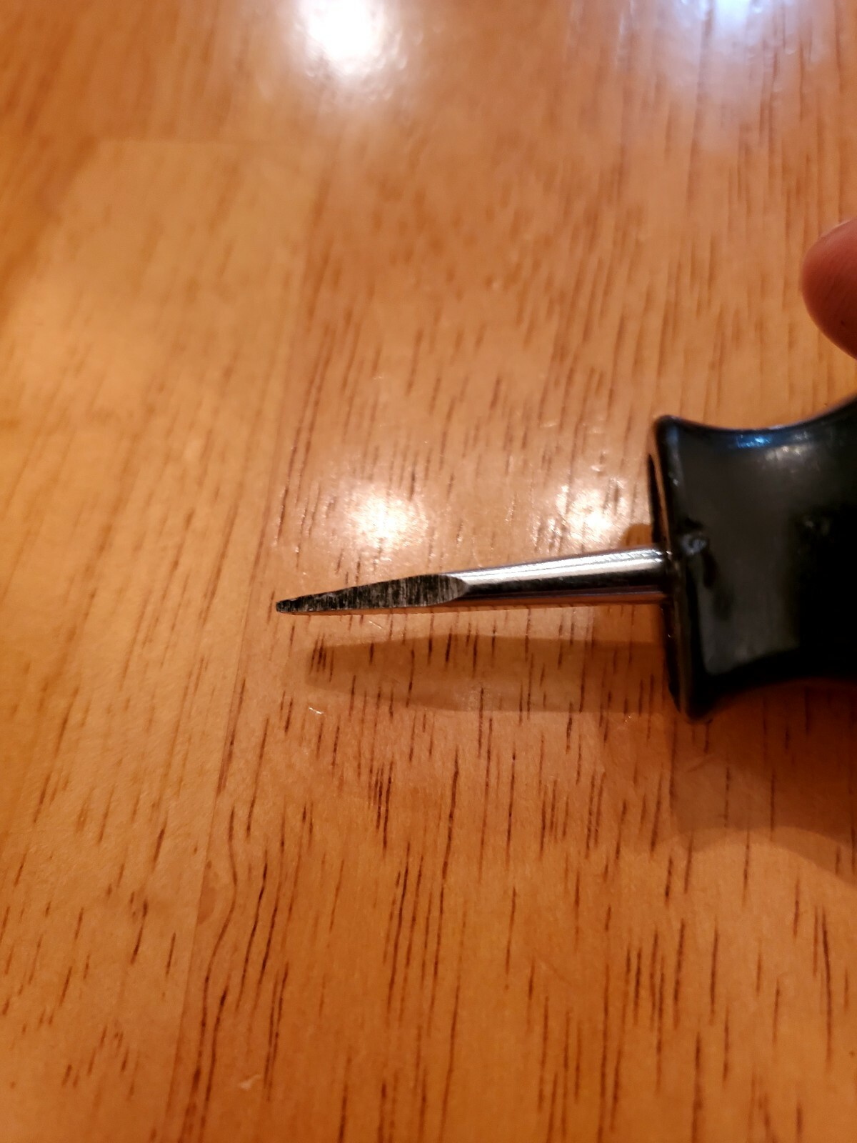 Snap On #1 Phillips Midget Flat Head Screwdrivers Black Hard Handles Lot Of 2