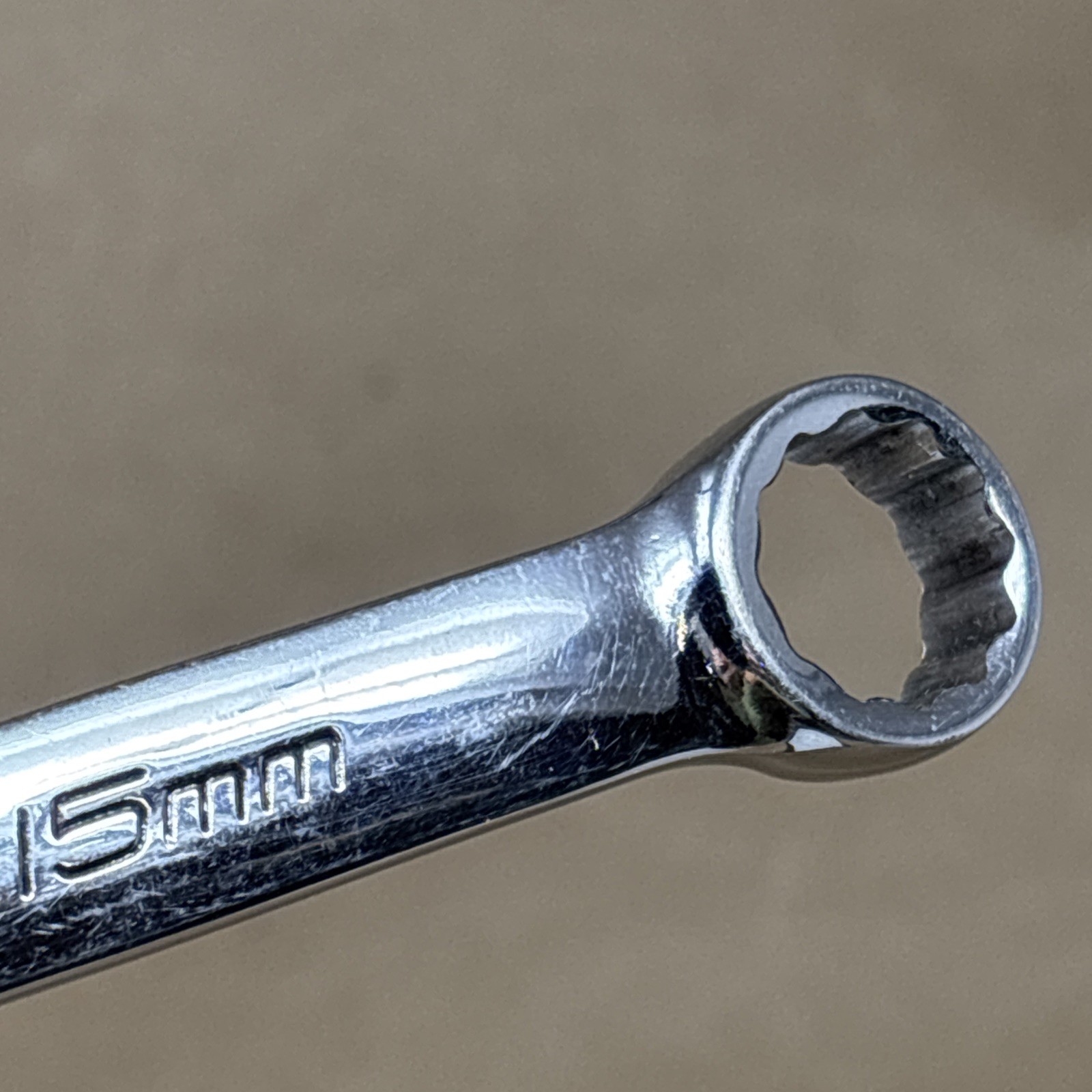 Snap On Tools 15mm Flank Drive Plus 12 Pt Combination Wrench SOEXM15 USA
