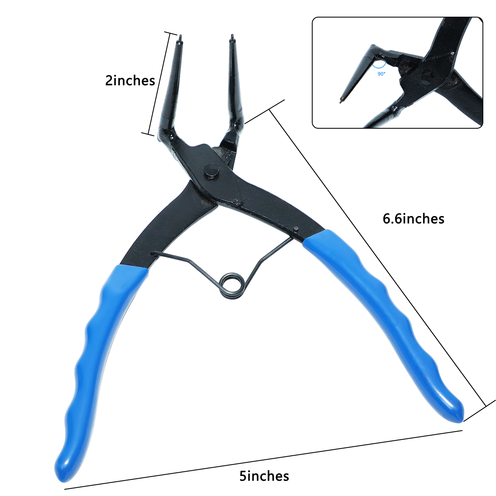 Long Nose 90° Bent Retaining Snap Ring Pliers Internal Clip Circlip Removal Tool