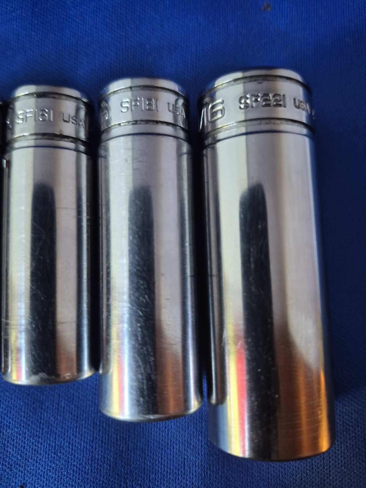 SNAP ON 3/8 DRIVE SAE 12 POINT DEEP SOCKET SET 6 PIECE