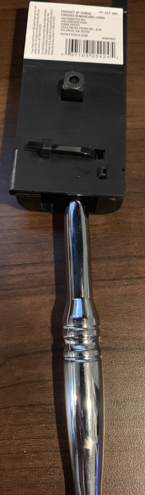 Husky 3/8″ Drive Full Polish Quick Release Ratchet 107 385 Brand New