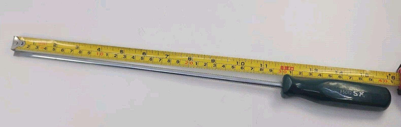 S-K Tools Long Flathead Screwdriver 85012 Slotted 16″ Flat Magnetic Tip