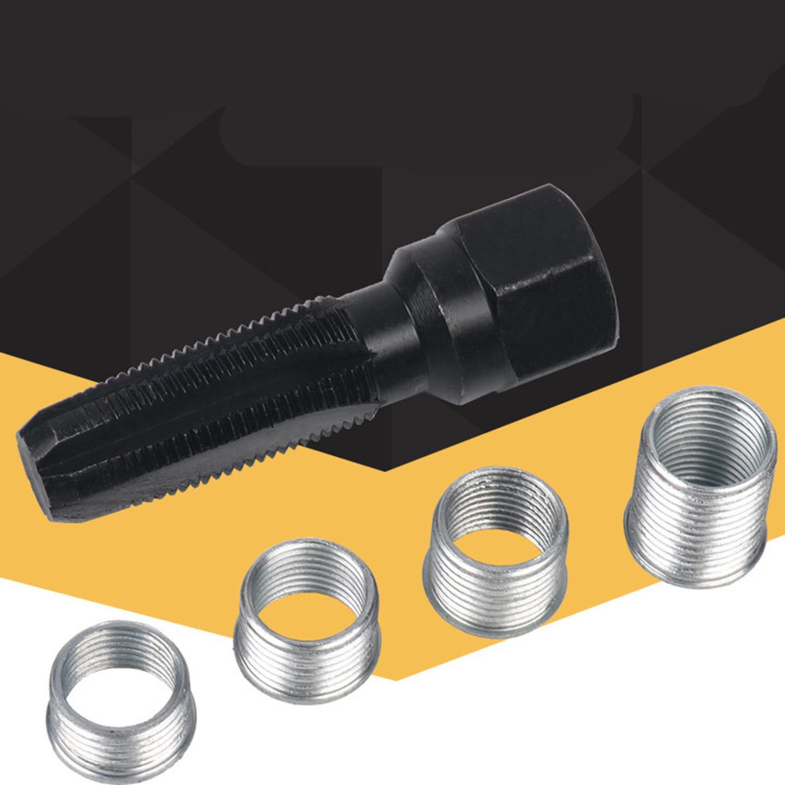 Useful M14x1.25mm Fit for 14mm Spark Plug Helicoil Thread Reamer Tap Repair Kit
